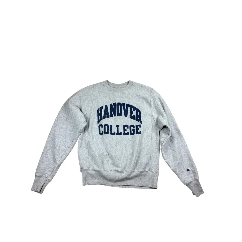 Champion Reverse Weave Hanover College Sweatshirt Gray Crewneck Small - Picture 1 of 5